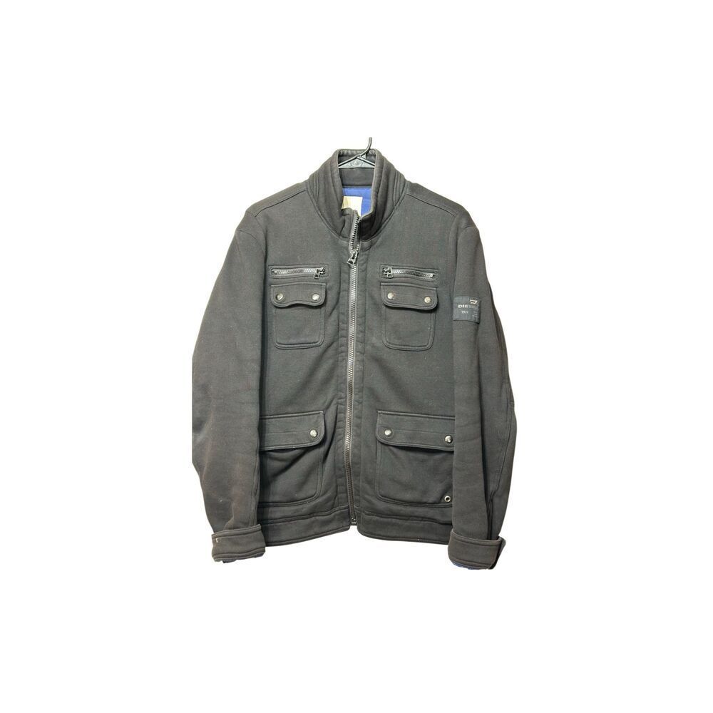 DIESEL Four Pocket Quilted Insulated Vintage Inspired Black Jacket Men's Medium